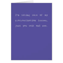 Procrastination cards