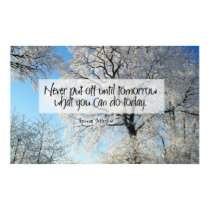 Procrastination Inspirational Poster Print
