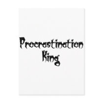 Procrastination King postcards
