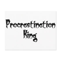Procrastination King postcards