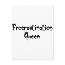 Procrastination Queen postcards