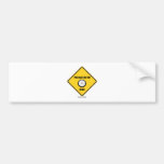 Procrastinator Inside (Diamond Warning Sign Clock) Bumper Sticker