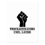 Procrastinators Unit, Later! Funny Postcards