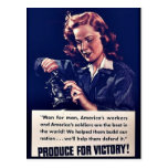Produce For Victory! Postcard