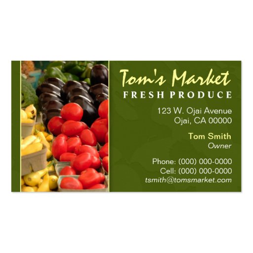 Produce Market Business Card