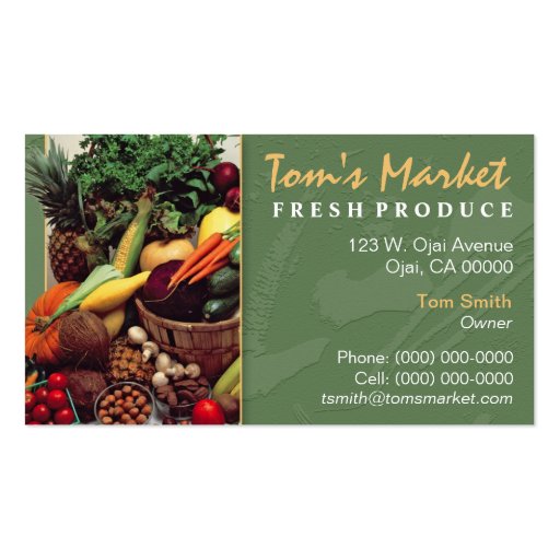 Produce Market Business Card (front side)