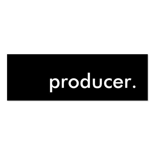 producer. business cards