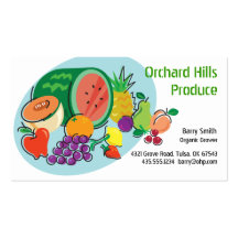 Producer Grower/Vendor_Totally Fruity_blue oval Business Cards