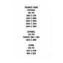 Product Size Chart posters