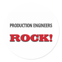 Production Engineers Rock Round Stickers