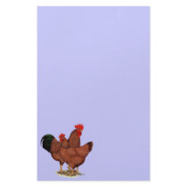 Production Red Chickens Stationery Paper