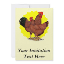 Production Red Sunburst Personalized Invites