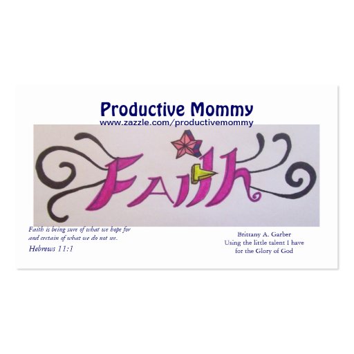Productive Mommy Cards Business Card