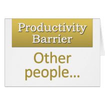 Productivity Barrier Definition Card