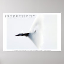 PRODUCTIVITY Motivational Airplane Andretti Poster