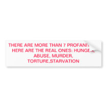 Profane words a bumper sticker for potty mouths