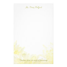 Profesor de la flor blanca de la dalia papelería personalizada