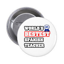 Profesor del español de Bestest del mundo Pins