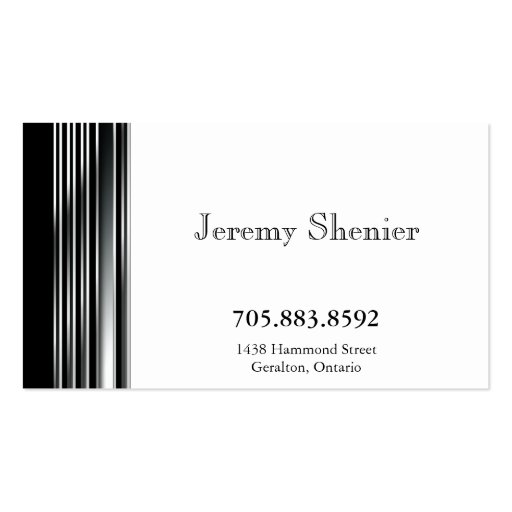 Professional Accountant Simple Metal Business Card (back side)