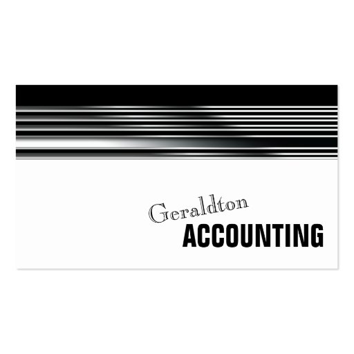 Professional Accountant Simple Metal Business Card (front side)