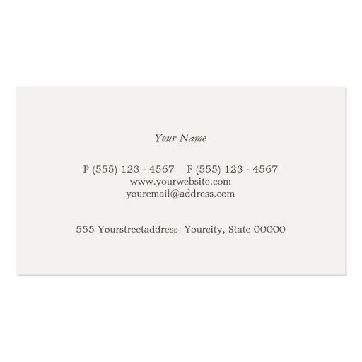 Professional and Elegant Off White Business Card (back side)