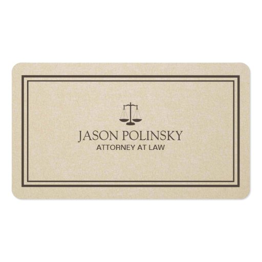 Professional and Modern Attorney Business Card Template (front side)