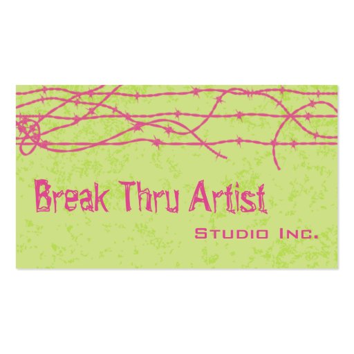 Professional Artist Studio Business Card (front side)