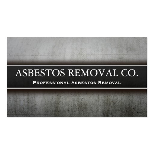 Professional Asbestos Removal Business Card (front side)