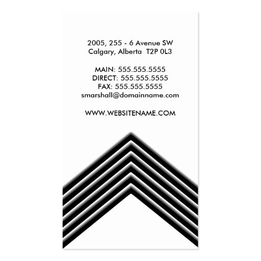 Professional / Attorney Business Cards (back side)