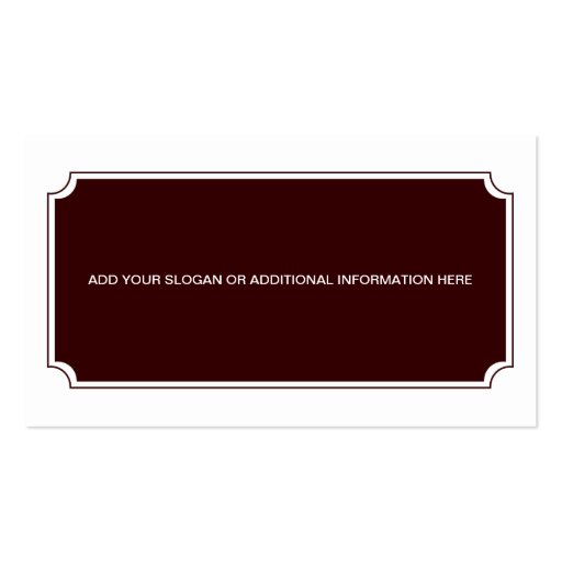 Professional / Attorney Dark Red Business Cards (back side)