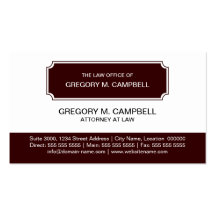 Professional / Attorney Dark Red Business Cards