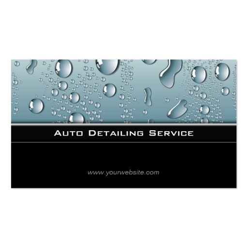 Professional Auto Detailing Business Card (front side)