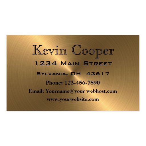 Professional Automotive Industrial Metallic Business Card Templates (back side)