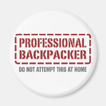 Professional Backpacker Fridge Magnets