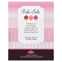 Professional Bake Sale Flyer personalized with Log
