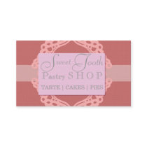 Professional bakery pink business card