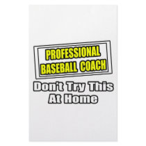 Professional Baseball Coach...Don't Try At Home stationery