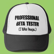 professional beta tester (like bugs) hats by geekme professional beta tester (like bugs) hats