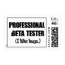 professional beta tester (like bugs) postage by geekme professional beta tester (like bugs) postage