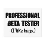 professional beta tester (like bugs) post card