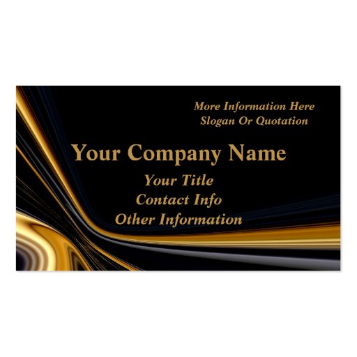 Professional Black And Gold  Business Cards (front side)