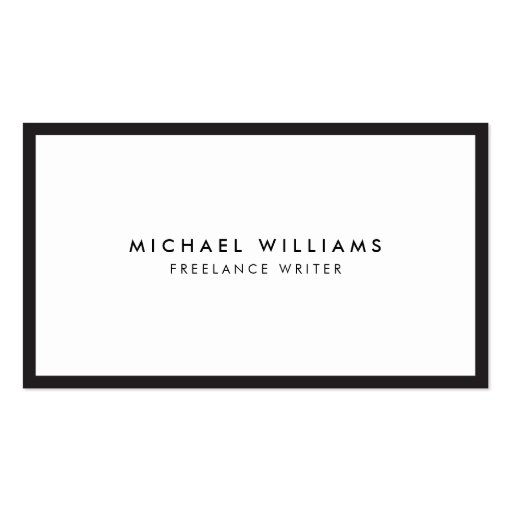 Professional Black and White Business Card (front side)