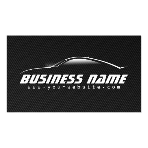 Professional Black Carbon Fiber Car Business Card (front side)