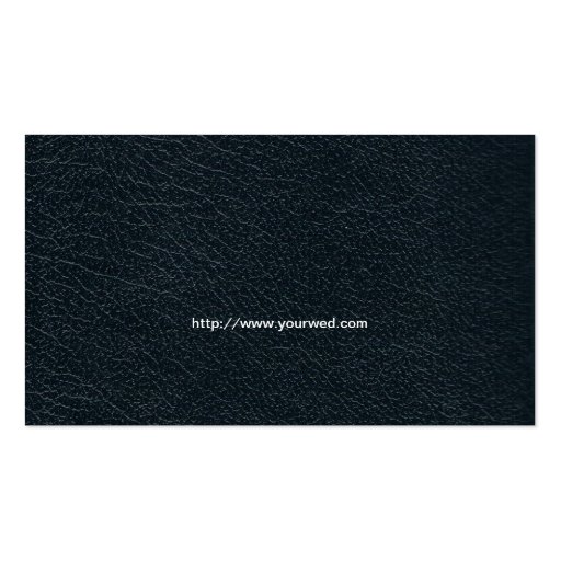 Professional Black Faux Leather Business Cards (back side)