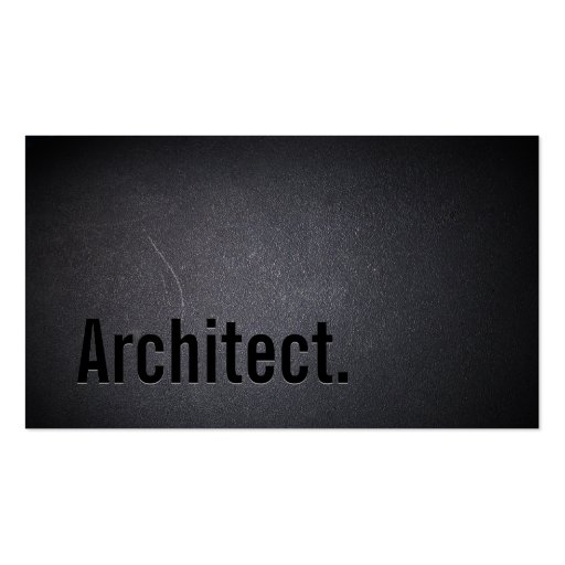 Professional Black Out Architect Business Card