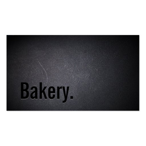Professional Black Out Bakery Business Card (front side)