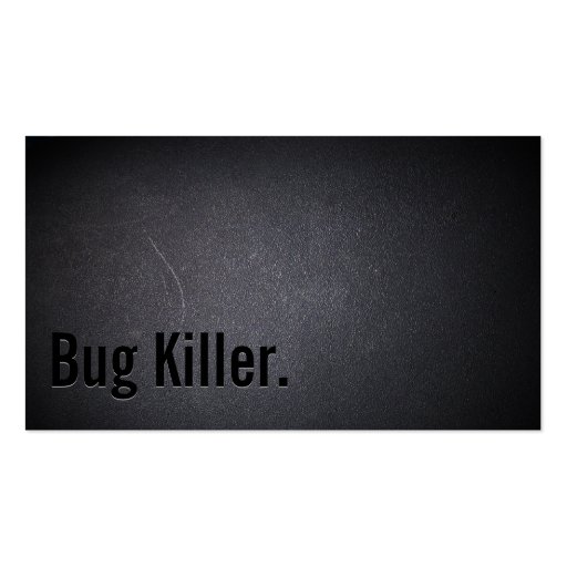 Professional Black Out Bug Killer Business Card (front side)