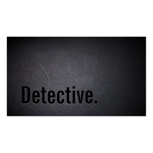 Professional Black Out Detective Business Card (front side)