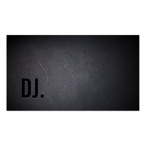 Professional Black Out DJ Business Card (front side)
