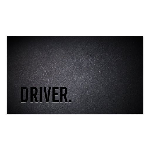 Professional Black Out Driver Business Card (front side)
